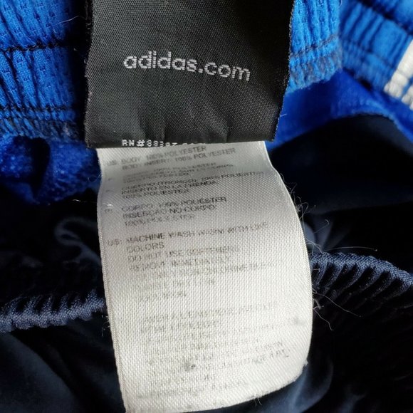 Adidas Mens Navy Blue White 3 Stripe Size Small Basketball Shorts 10" Inseam - Picture 10 of 12